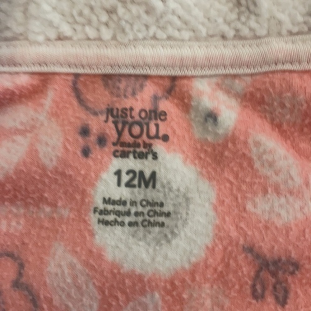 Bird and flower fleece one piece 002 - Picture 3 of 4